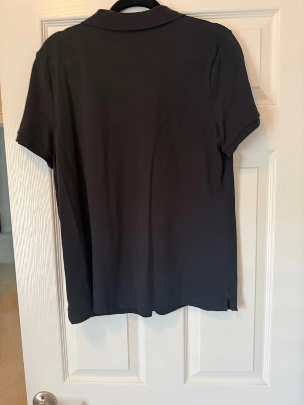 Ralph Lauren Black Polo with Embroidered Crest - Picture 2 of 2